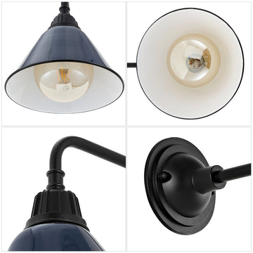 Croydon 9.63"  Farmhouse Industrial Indoor/Outdoor Iron LED Gooseneck Arm Outdoor Sconce - JONATHAN Y